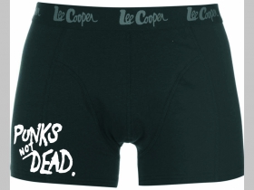 Punks not Dead čierne trenírky BOXER s tlačeným logom, top kvalita 95%bavlna 5%elastan